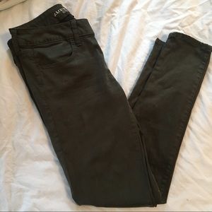 Dark green American eagle jeggings